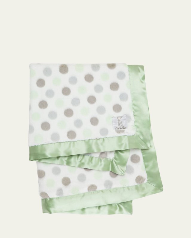 Luxe Dot Printed Plush Baby Blanket